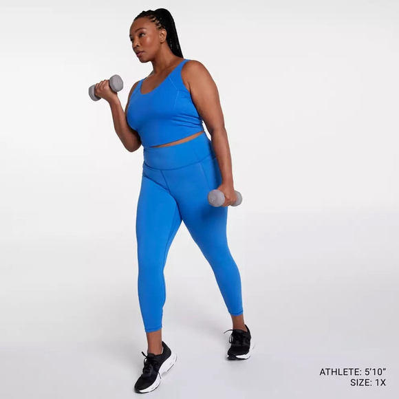 CALIA Pants - Women CALIA Inspire Leggings Size 1X Cosmic Blue High-Rise 7/8